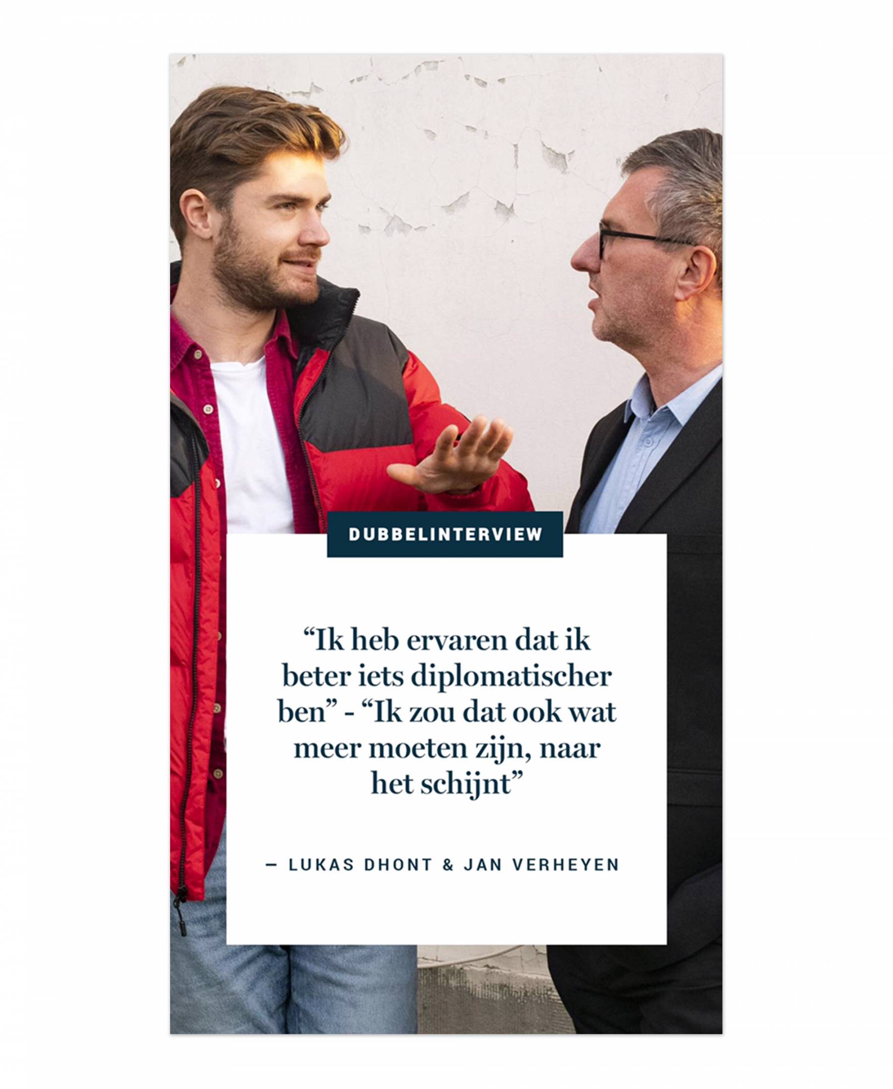 Instagram stories voor de krant De Standaard