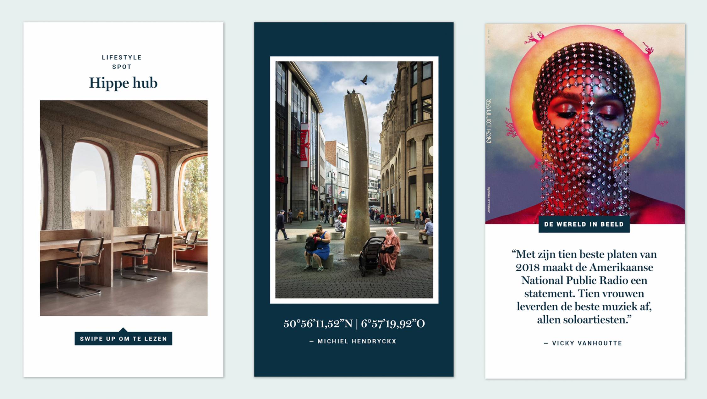 Instagram stories voor de krant De Standaard