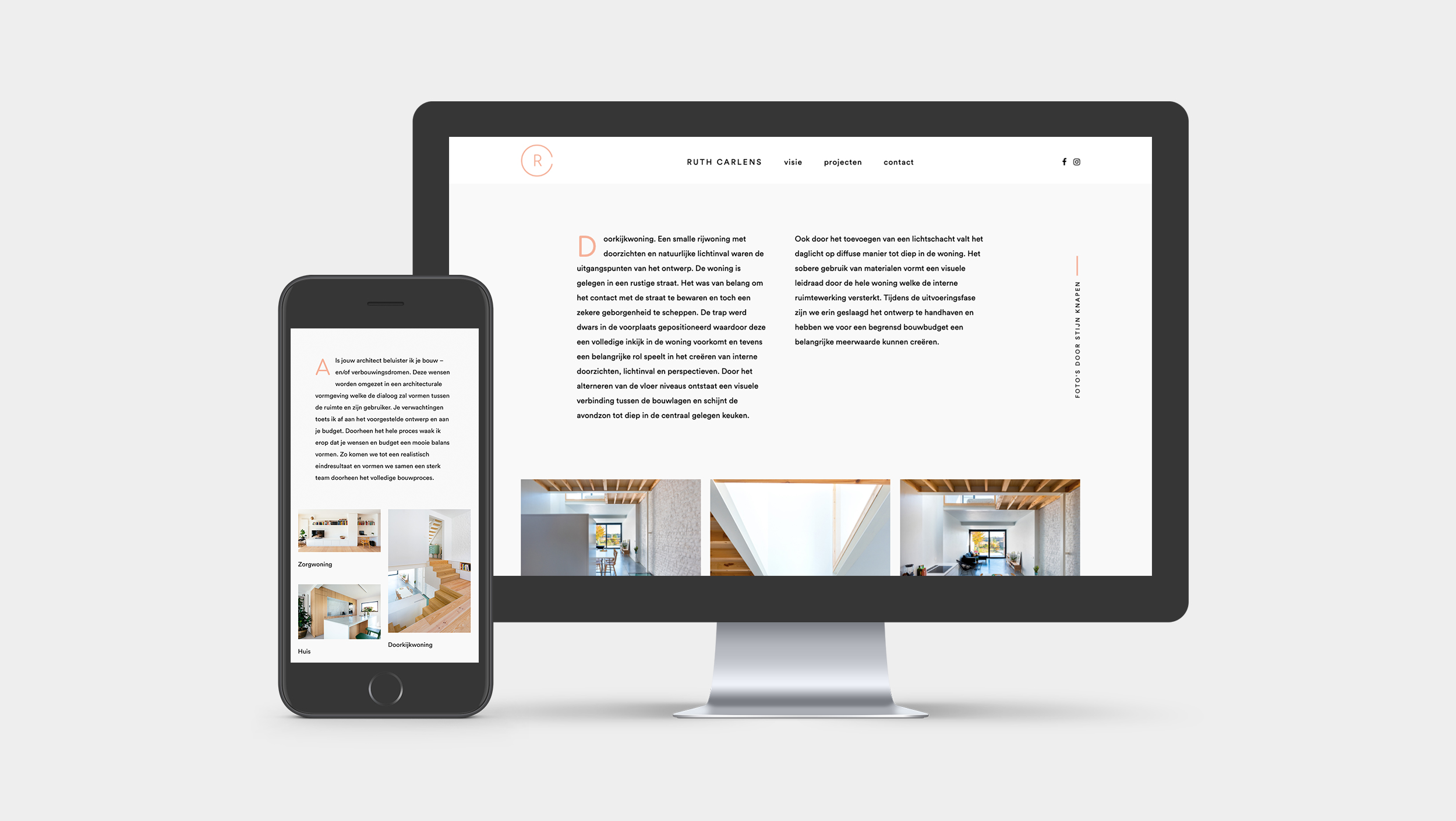 Webdesign en web development voor architecte Ruth Carlens