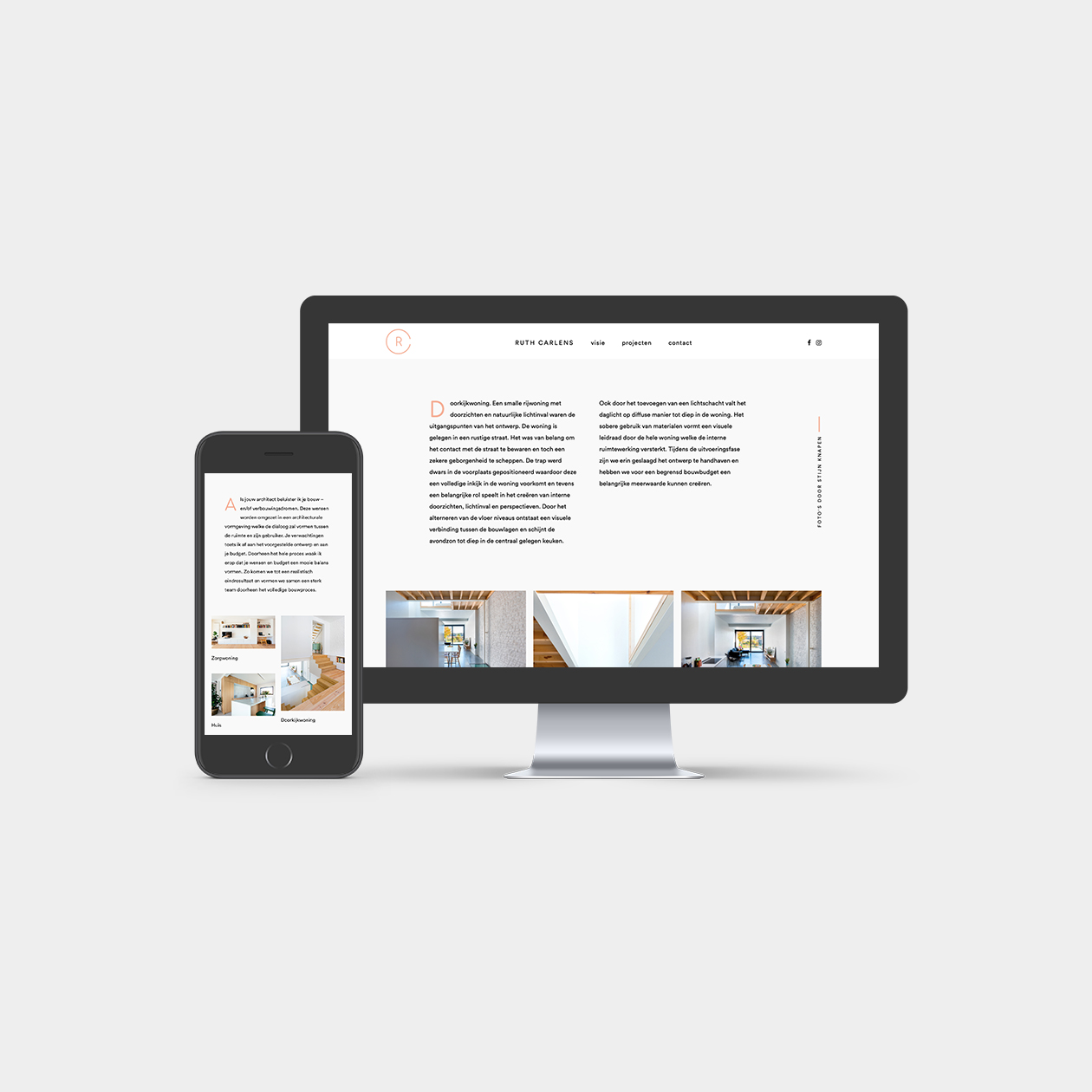 Webdesign en web development voor architecte Ruth Carlens